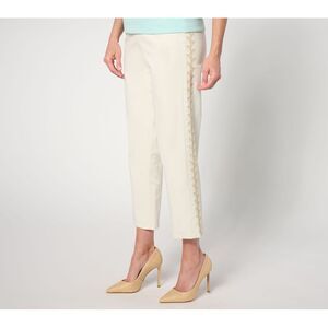 BEAUTIFUL by Lawrence Zarian Women's Pants Sz S Twill Pant w White A644439
